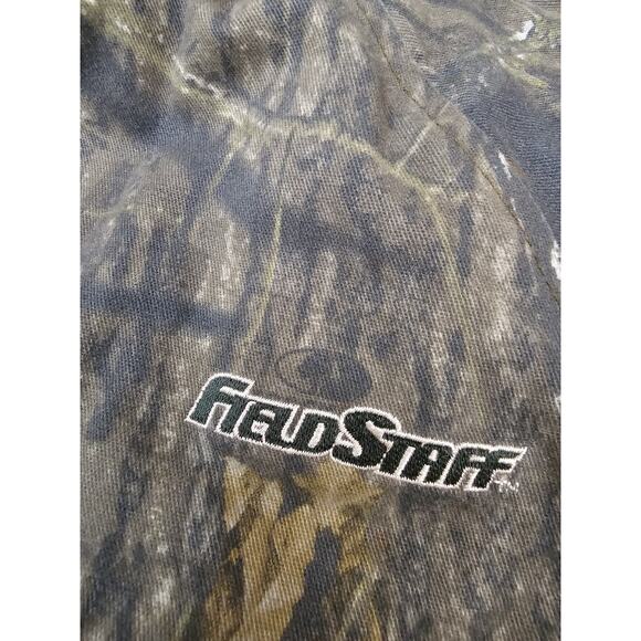 Vintage Fieldstaff Mossy Oak Camo Full Zip Fleece Hooded Jacket Sz Medium - Picture 11 of 14